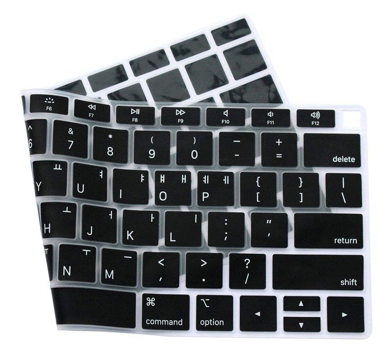UHamn Korean Language Keyboard Cover Protective Skin Compatible with MacBook Air 13 inch with Retina Display Model A1932, 2018 Release (not Compatible for Old Version MacBook Air 13" A1369 & A1466) - Image 2